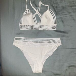 H&M White Strappy Bikini